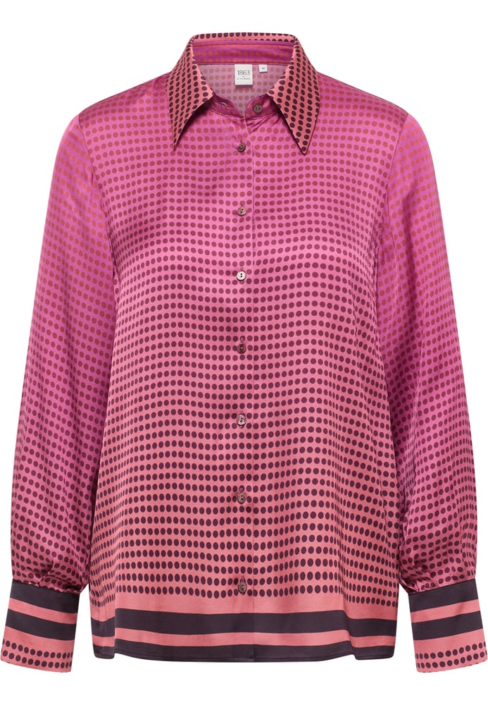 Blusenshirt in fuchsia bedruckt