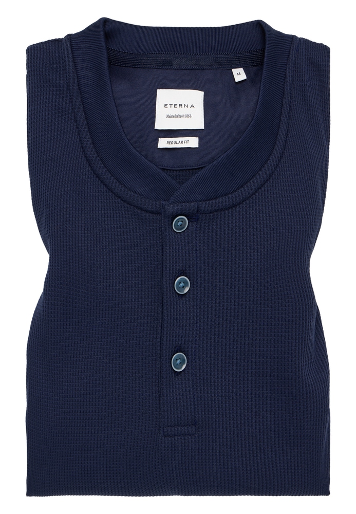 Shirt in navy unifarben