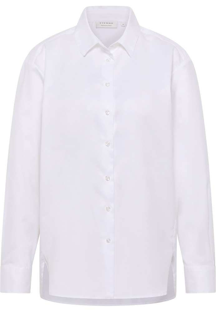 Soft Luxury Shirt Bluse in off-white unifarben