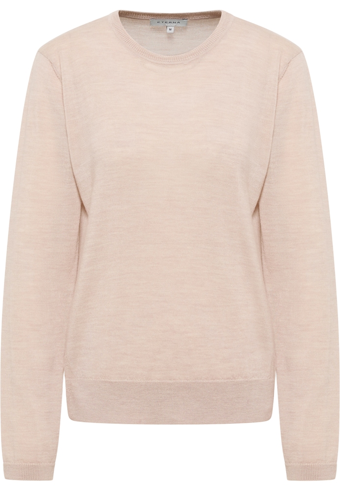 Strick Pullover in beige unifarben