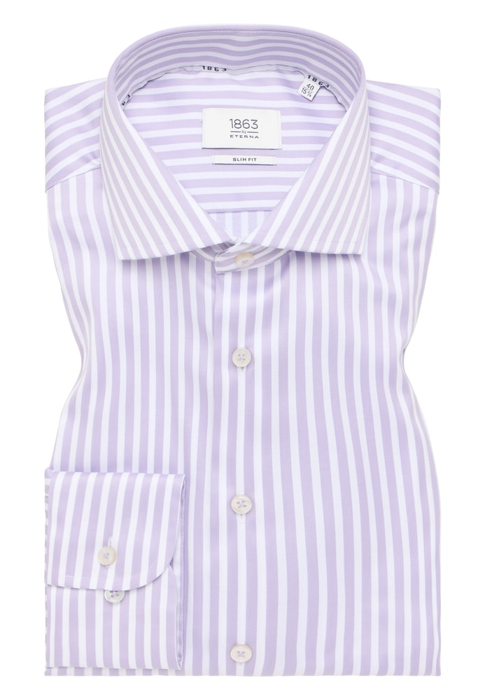 SLIM FIT Hemd in orchid gestreift