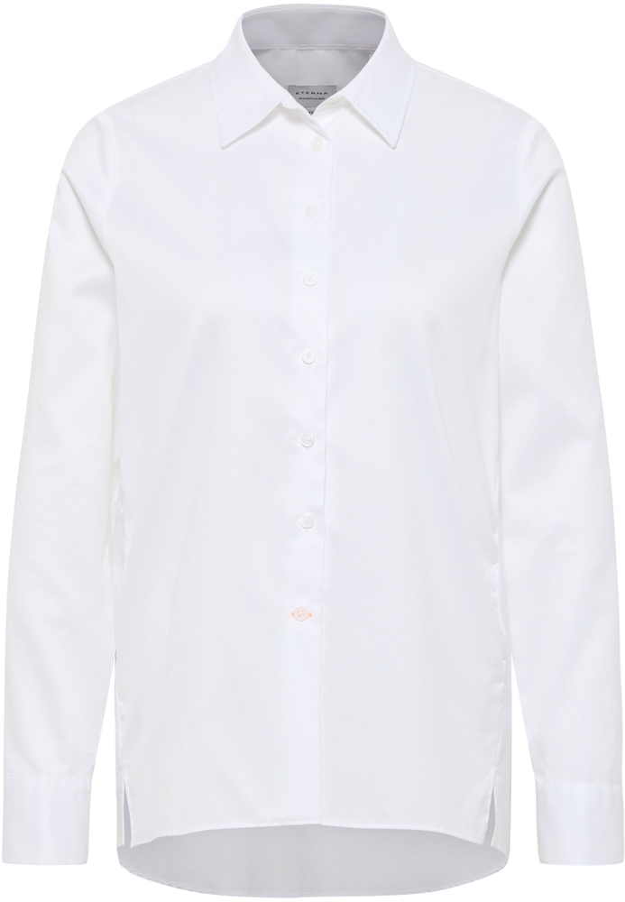 Soft Luxury Shirt Bluse in off-white unifarben