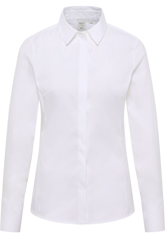 Signature Shirt Bluse in weiß unifarben