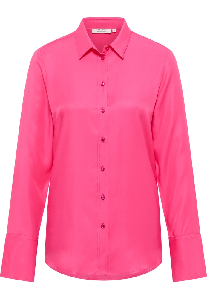 Pink Ribbon Bluse in pink unifarben