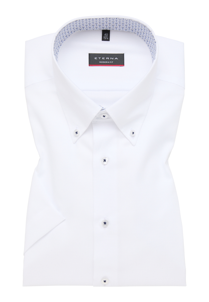 Image of ETERNA unifarbenes Oxford Kurzarmhemd MODERN FIT