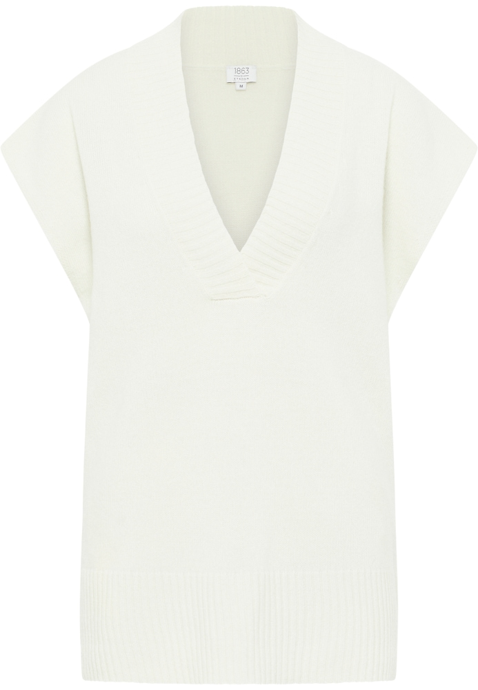 Strick Pullover in off-white unifarben