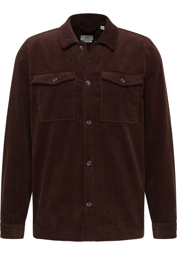 MODERN FIT Shirt in braun unifarben