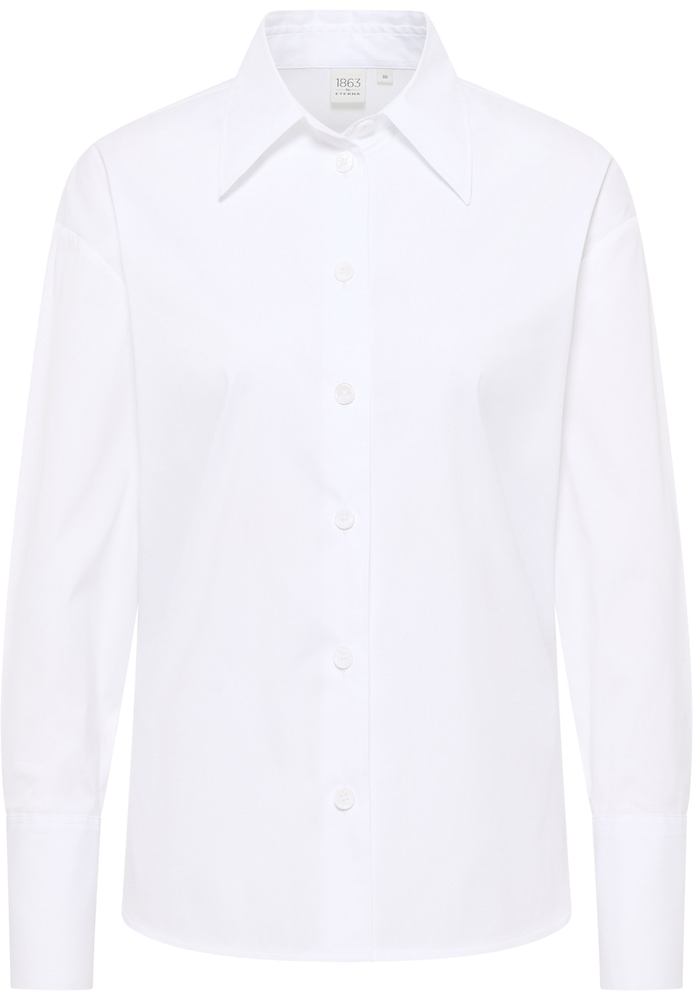 Signature Shirt Bluse in weiß unifarben