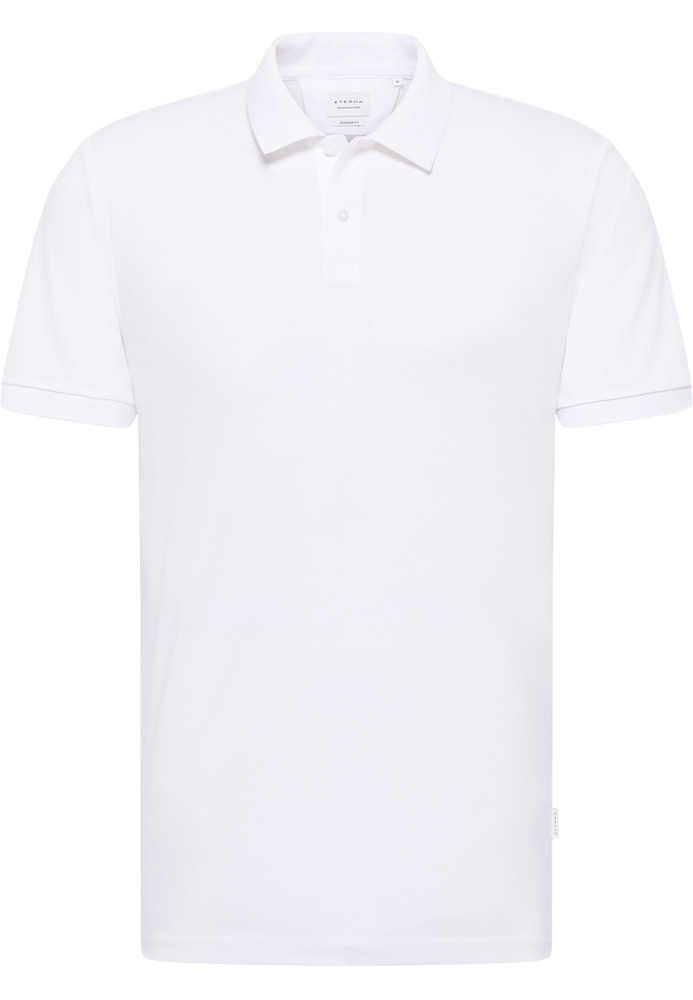 MODERN FIT Poloshirt in weiß unifarben