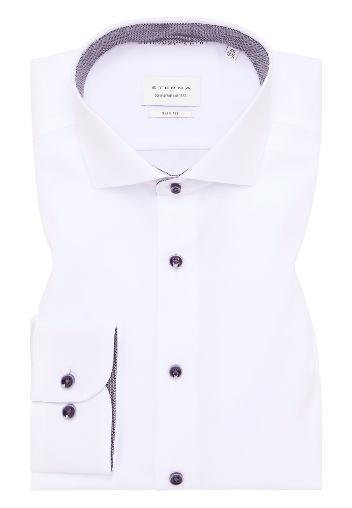 SLIM FIT Original Shirt in weiß unifarben