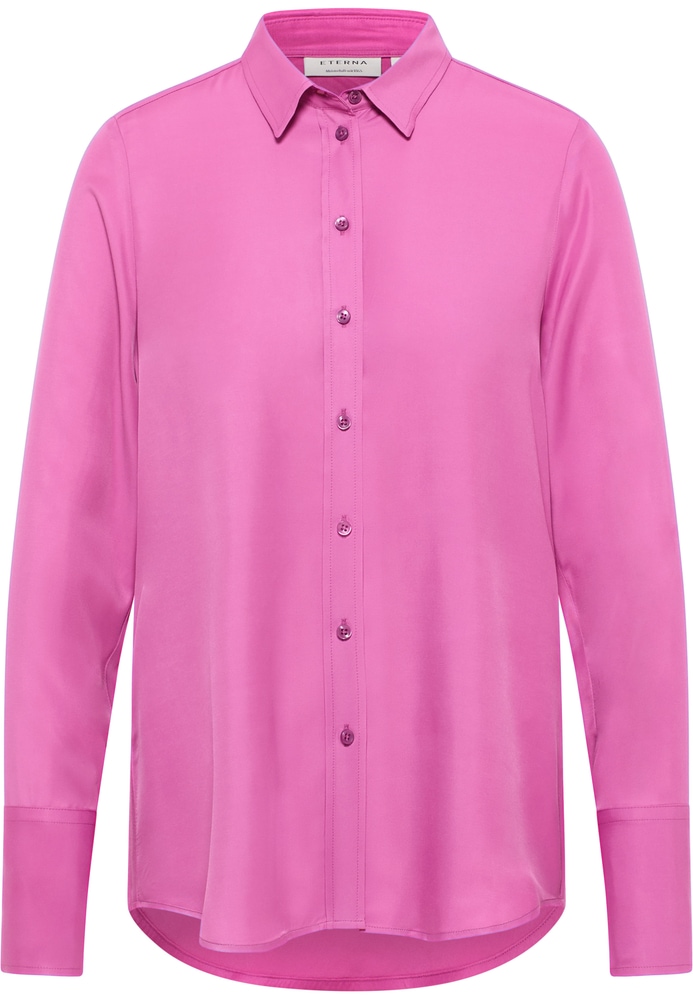 Viscose Shirt Bluse in fuchsia unifarben