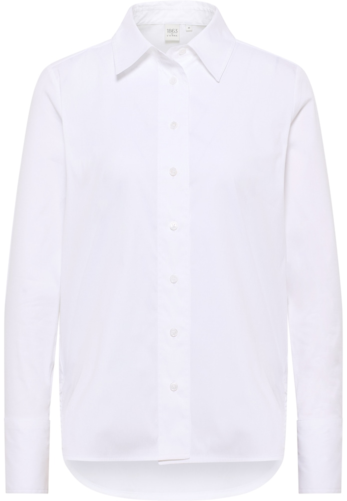 Signature Shirt Bluse in weiß unifarben