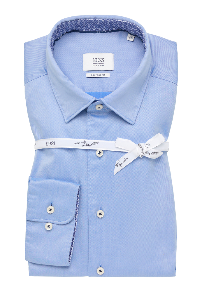 Image of ETERNA unifarbenes Twill Soft Tailoring Shirt COMFORT FIT