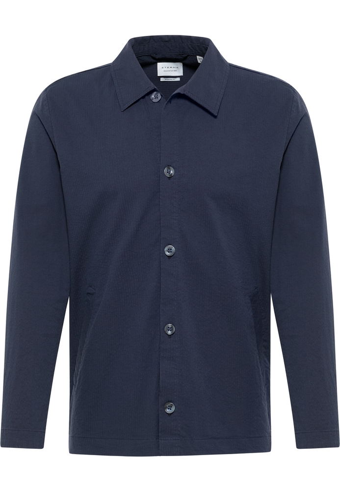 MODERN FIT Overshirt in navy unifarben