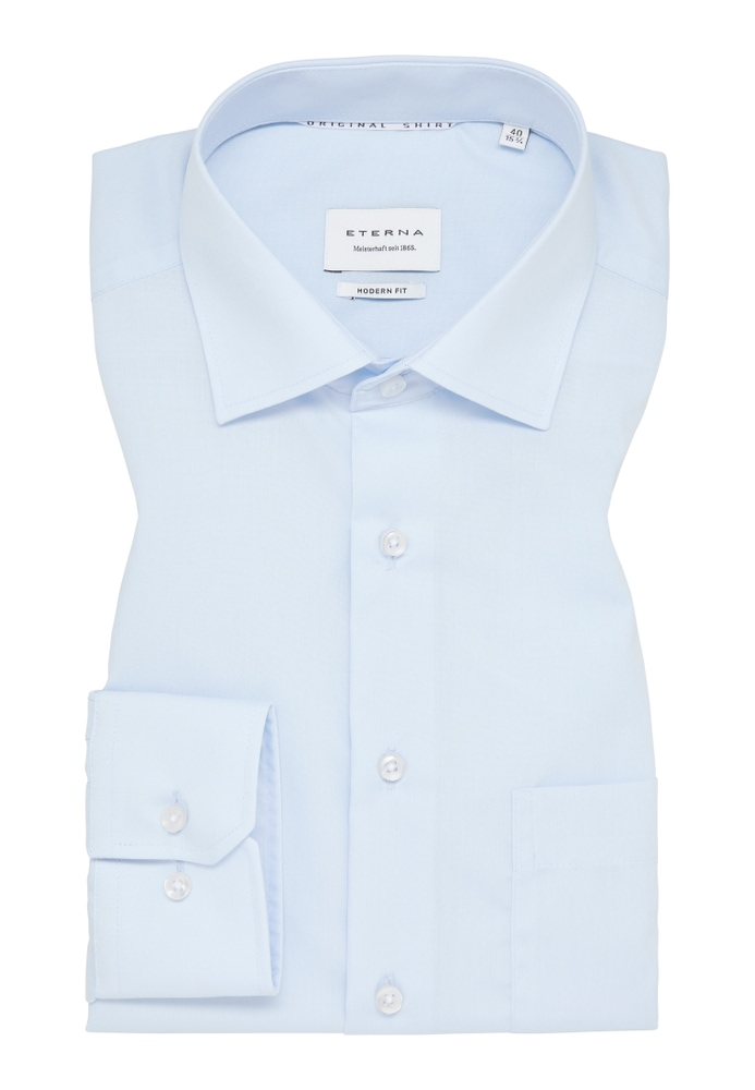 MODERN FIT Original Shirt in hellblau unifarben