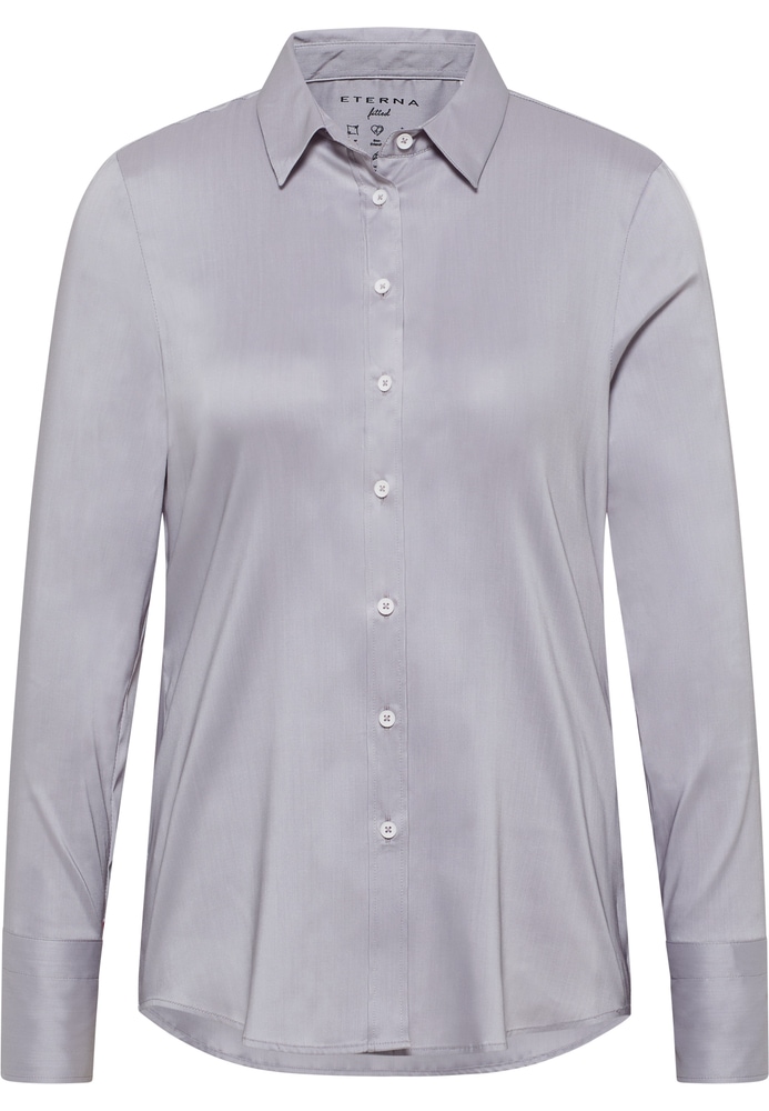 Performance Shirt Bluse in hellgrau unifarben