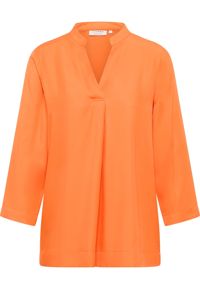 Viscose Shirt Bluse in orange unifarben