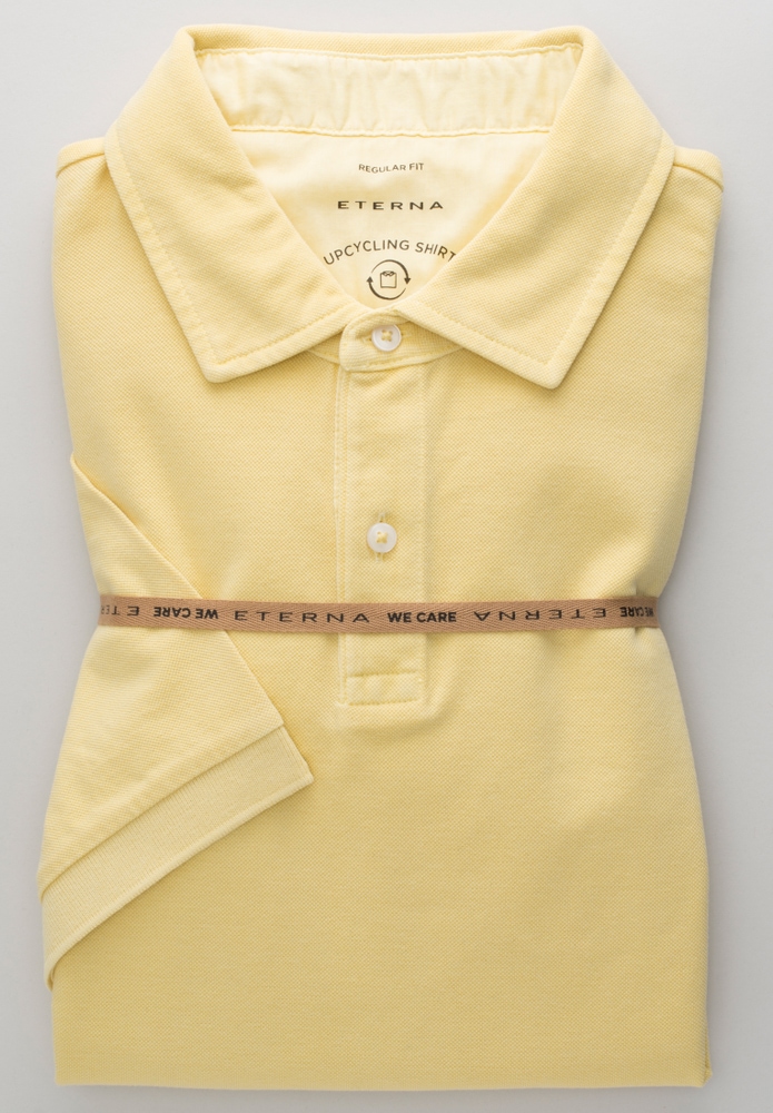 MODERN FIT Poloshirt in gelb unifarben