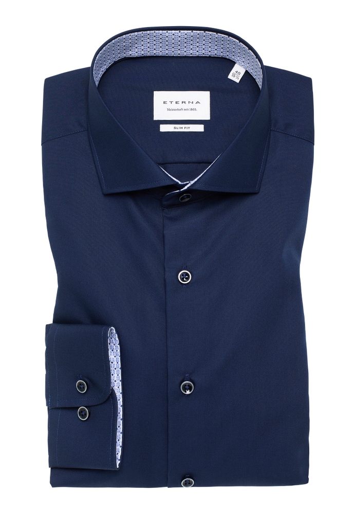 SLIM FIT Original Shirt in navy unifarben