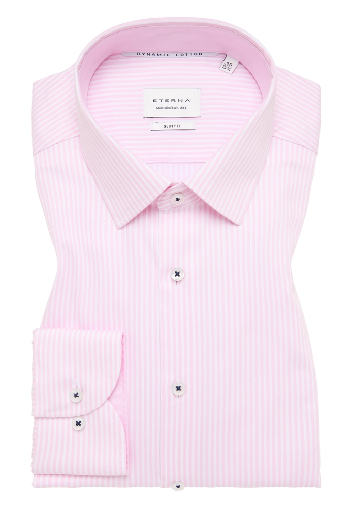 SLIM FIT Hemd in rosa gestreift