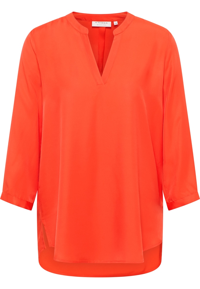 Viscose Shirt Bluse in rot unifarben