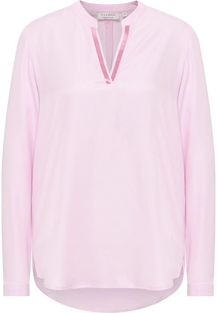 Viscose Shirt Bluse in soft pink unifarben