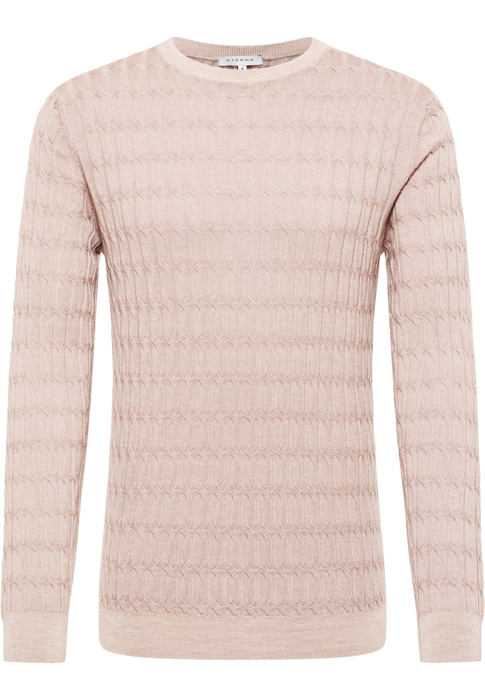 Strick Pullover in camel strukturiert