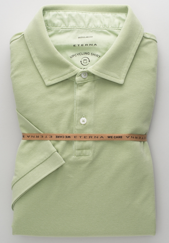 MODERN FIT Poloshirt in hellgrün unifarben