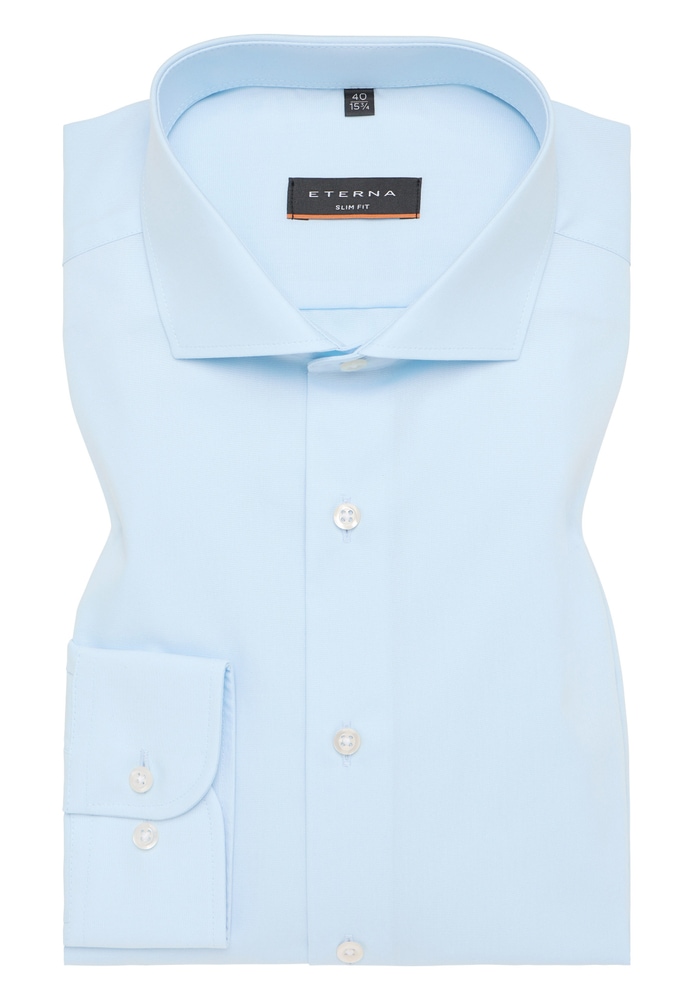 SLIM FIT Hemd in hellblau unifarben