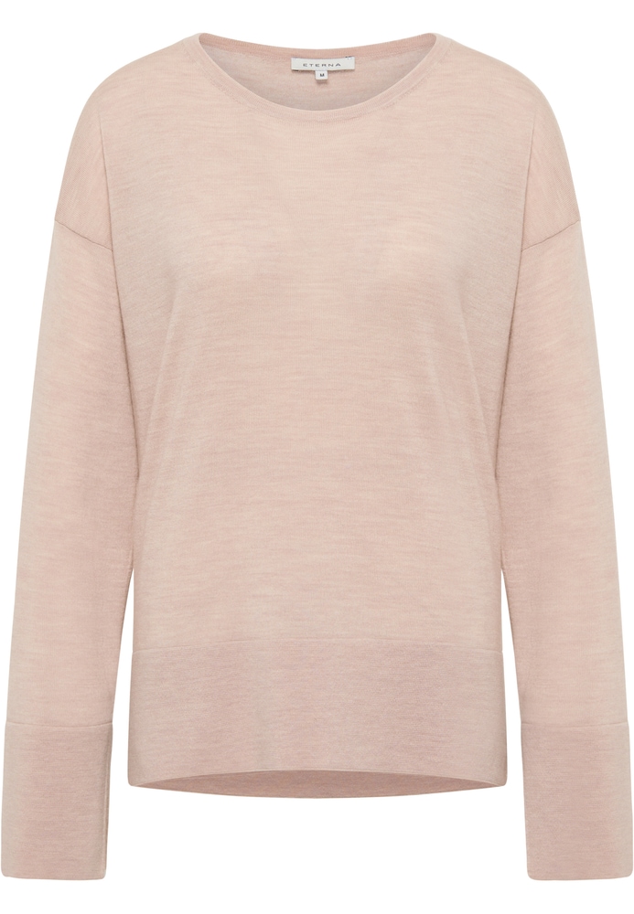 Strick Pullover in beige unifarben