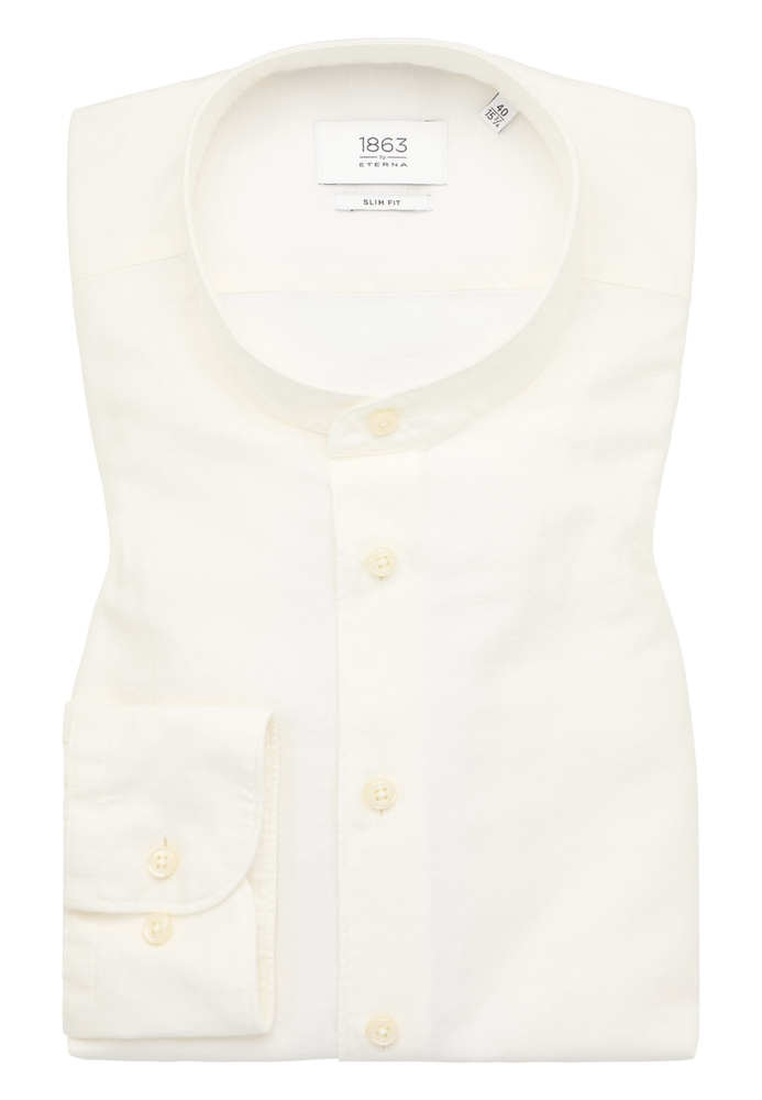 SLIM FIT Linen Shirt in champagner unifarben