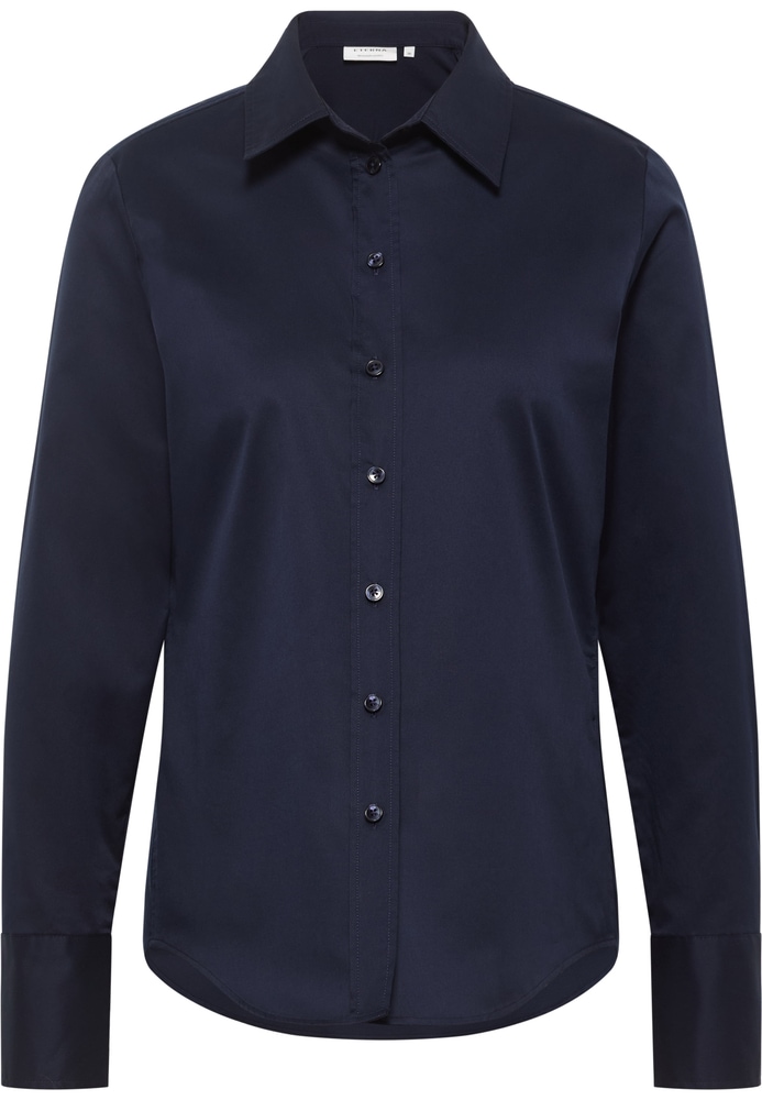 Soft Luxury Shirt Bluse in midnight unifarben