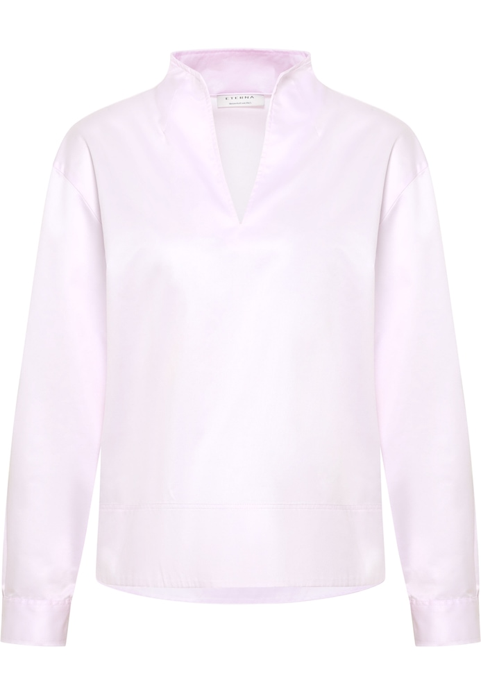 Soft Luxury Shirt Bluse in rosa unifarben