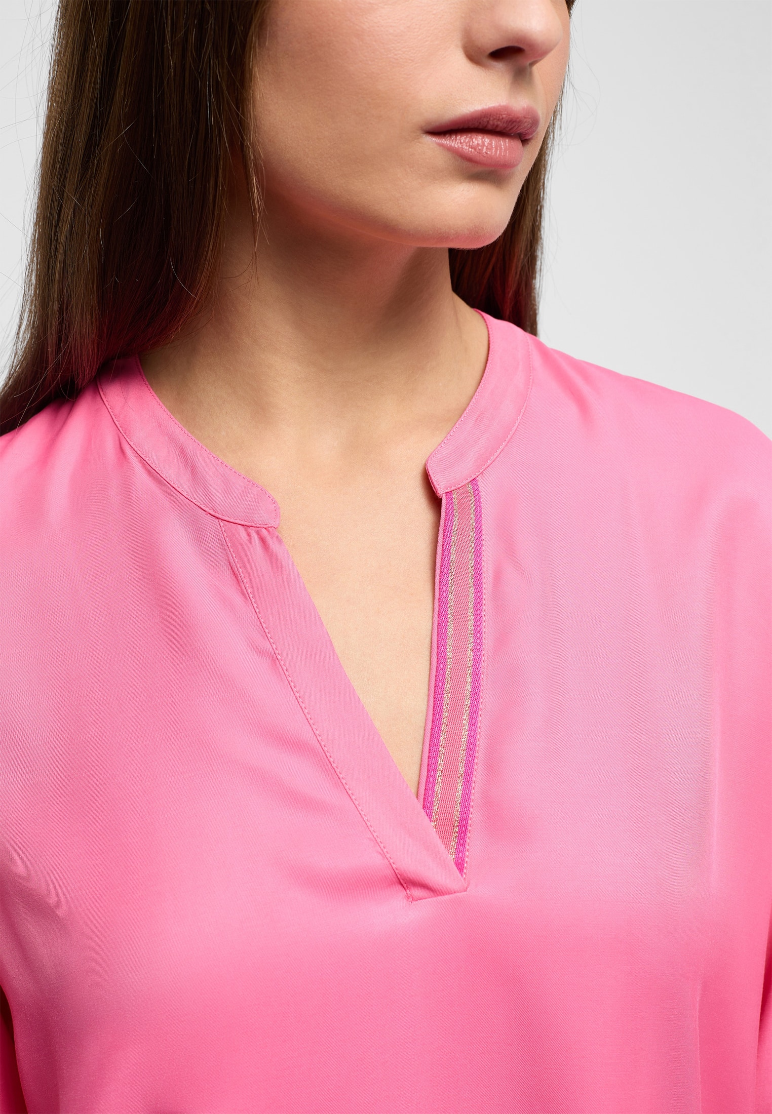 unifarben 2BL04272-15-21-42-1/1 Viscose Bluse | 42 in pink | | Langarm | Shirt pink