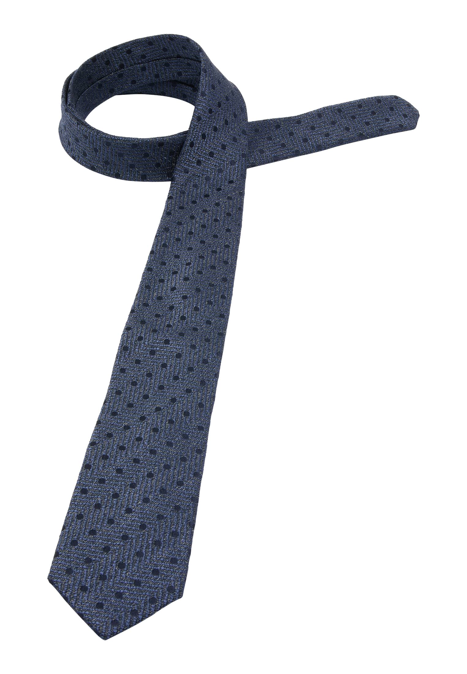 Krawatte in dunkelblau strukturiert | 142 | | 1AC01933-01-81-142 dunkelblau