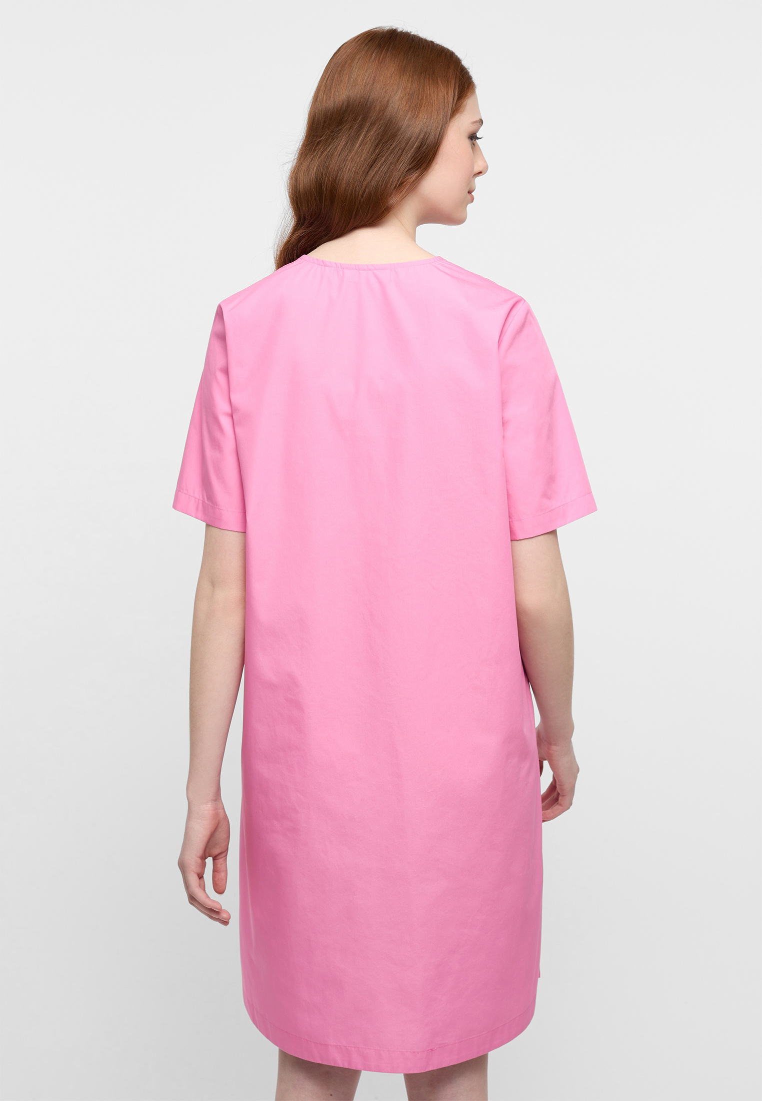 Shirt dress 34 plain sleeve | | 2DR00211-15-21-34-1/2 | short in pink | pink