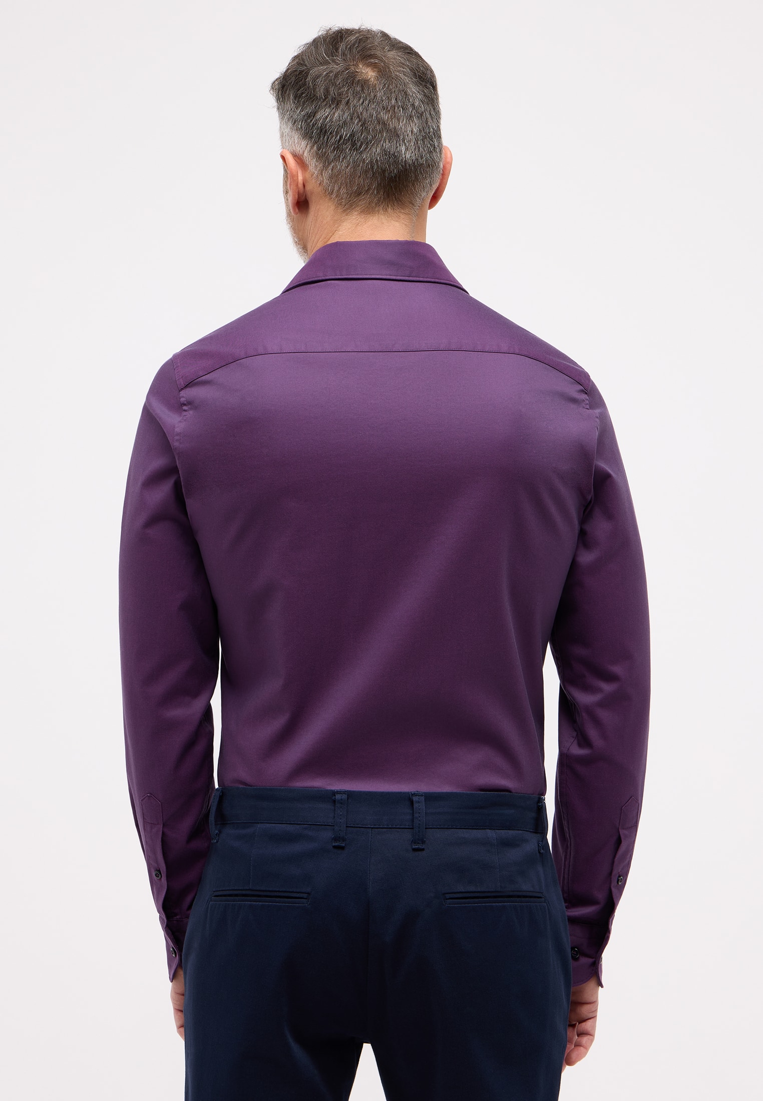 Shirt | SLIM | | 38 burgunder Soft Langarm Luxury FIT in | 1SH03482-05-81-38-1/1 unifarben burgunder