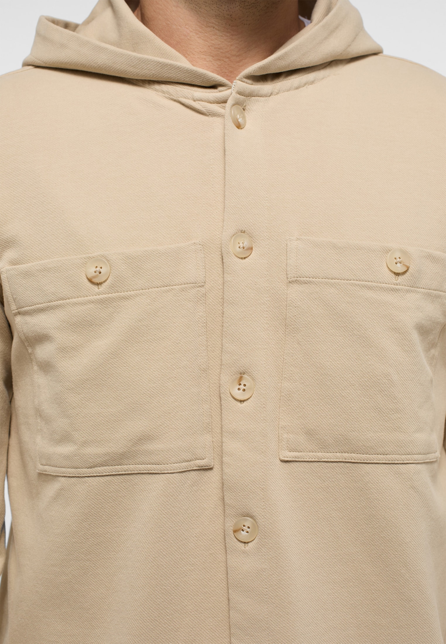 MODERN FIT Overshirt in | | 1JA00028-02-01-XL-1/1 XL unifarben beige | beige | Langarm