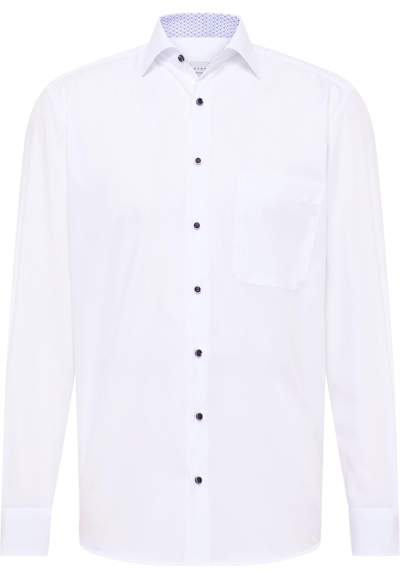 COMFORT FIT Original Shirt | Langarm unifarben | in | weiß weiß | 1SH12864-00-01-48-1/1 48