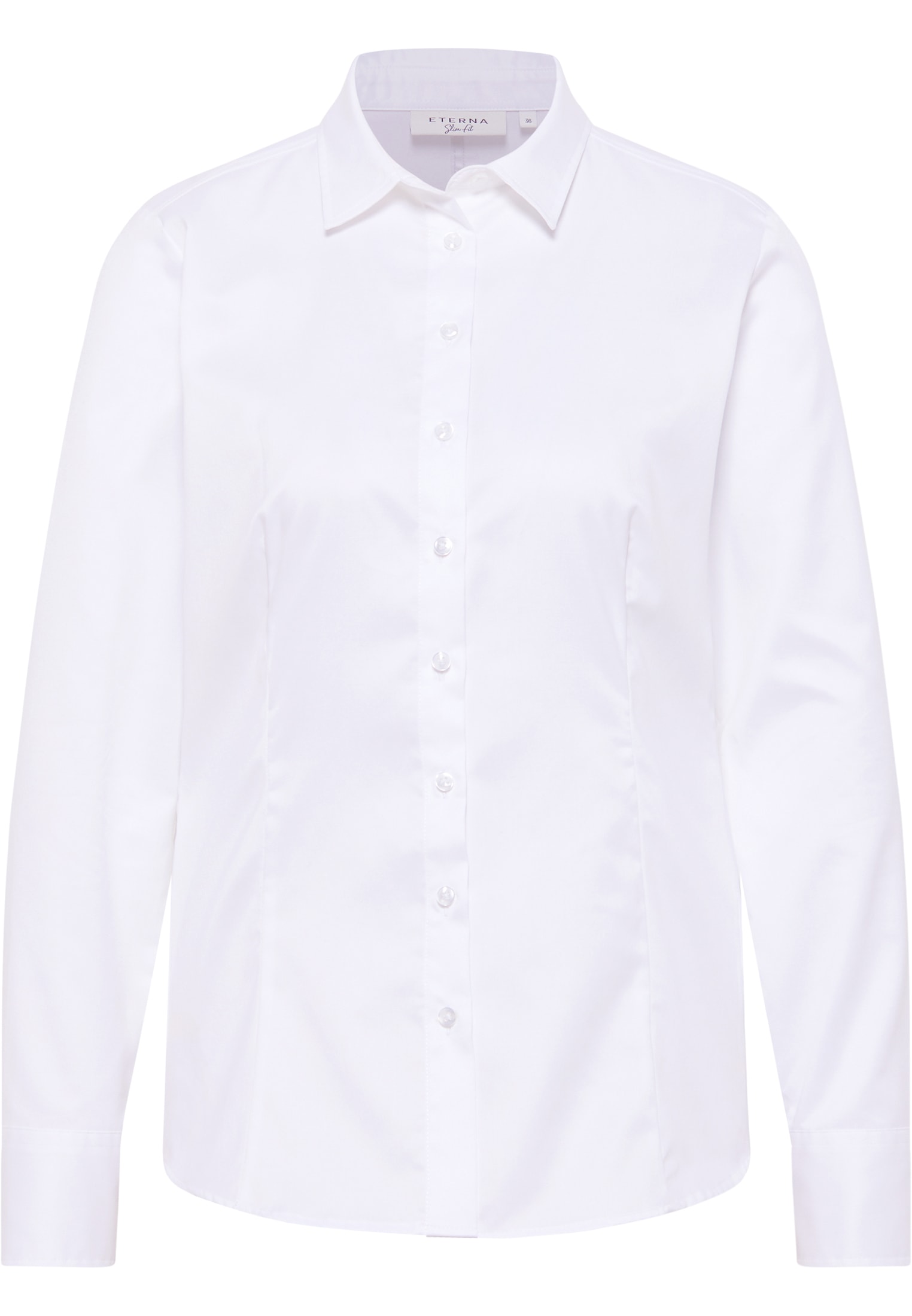 Cover Shirt Bluse in weiß 2BL00073-00-01-34-1/1 Langarm | | unifarben 34 | | weiß