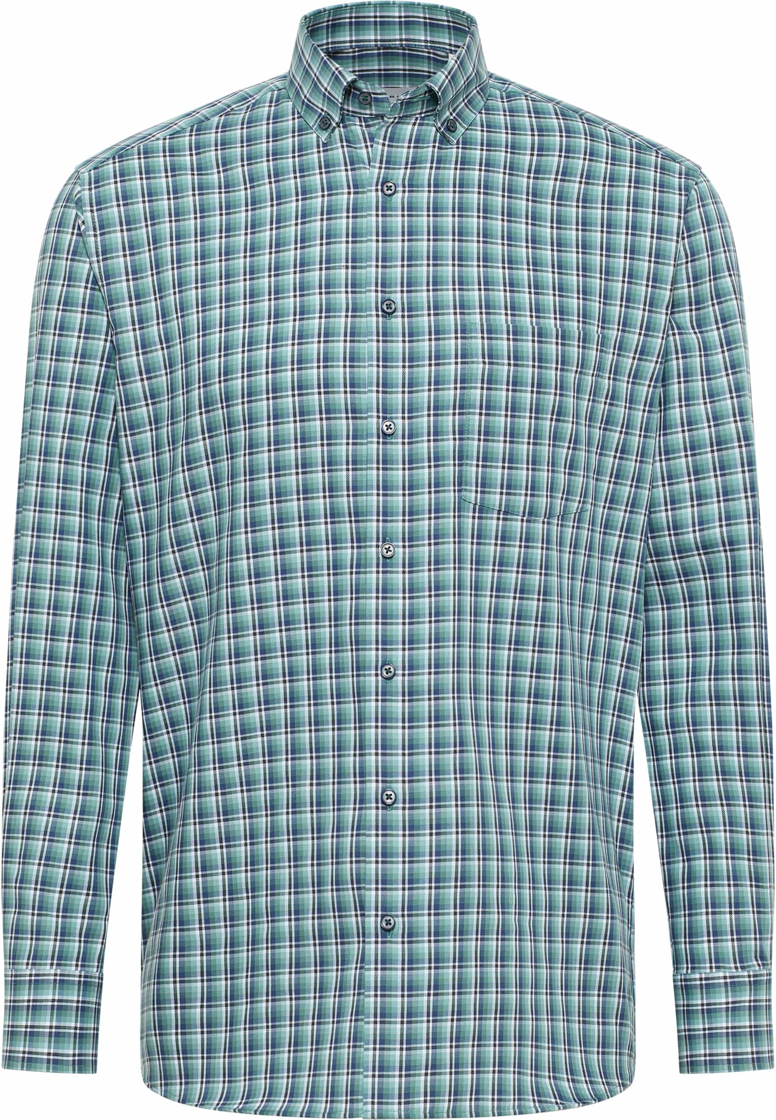MODERN FIT Shirt in sage green checkered