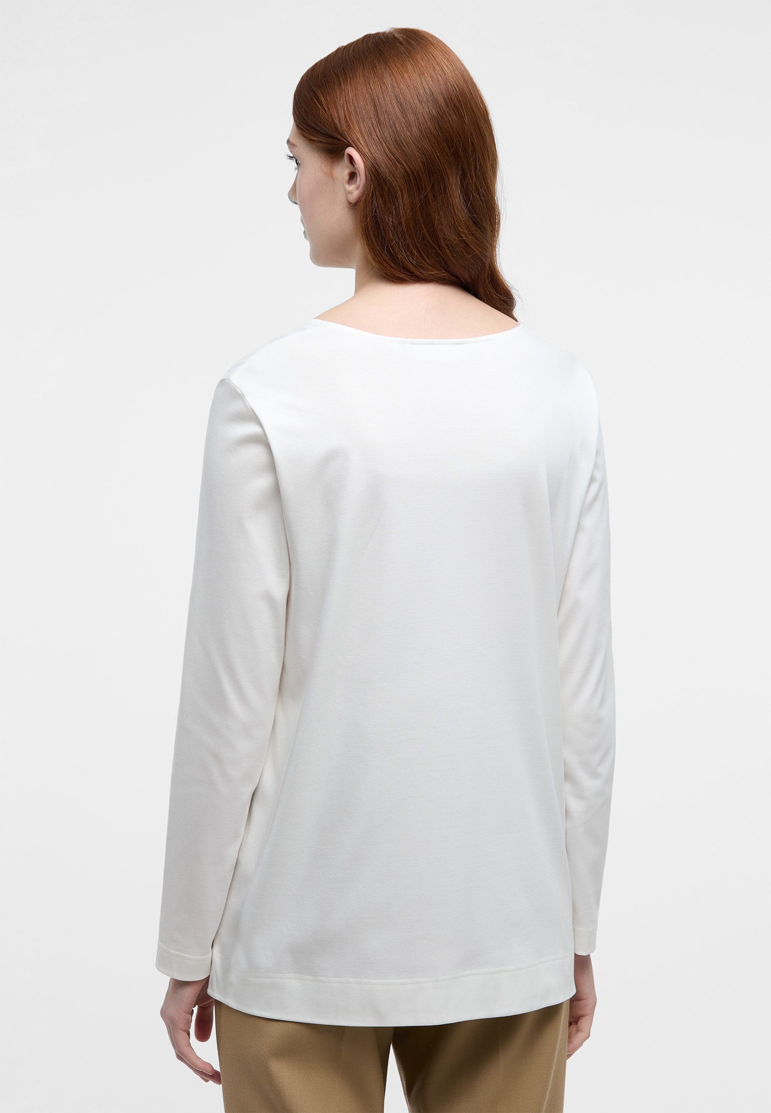 Shirt | | in Viscose Bluse 46 off-white 2BL04252-00-02-46-1/1 off-white unifarben | Langarm |