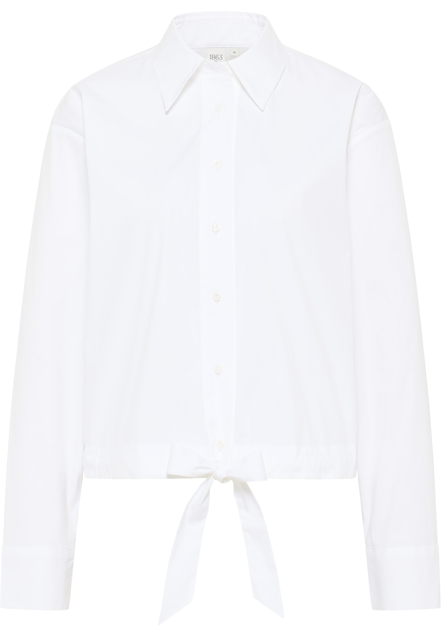 Signature Shirt unifarben 34 | weiß | | | Bluse in weiß 2BL04027-00-01-34-1/1 Langarm