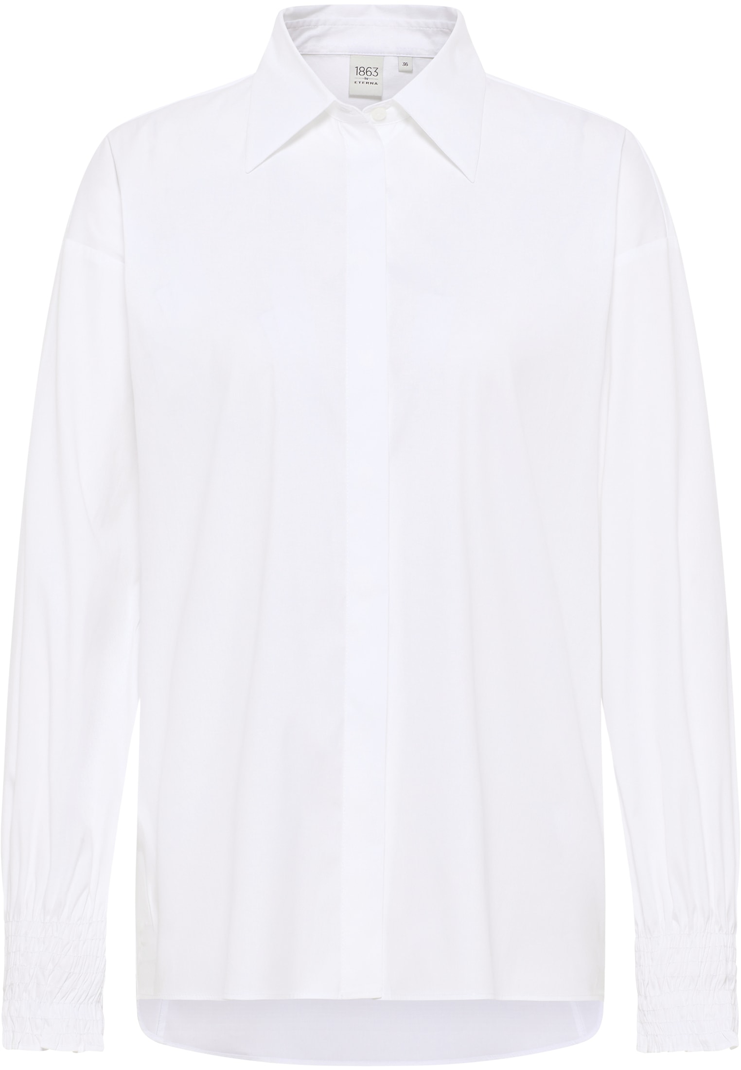 Signature Shirt Bluse in weiß unifarben weiß 46 Langarm 2BL04347-00-01-46-1/1 | | | 
