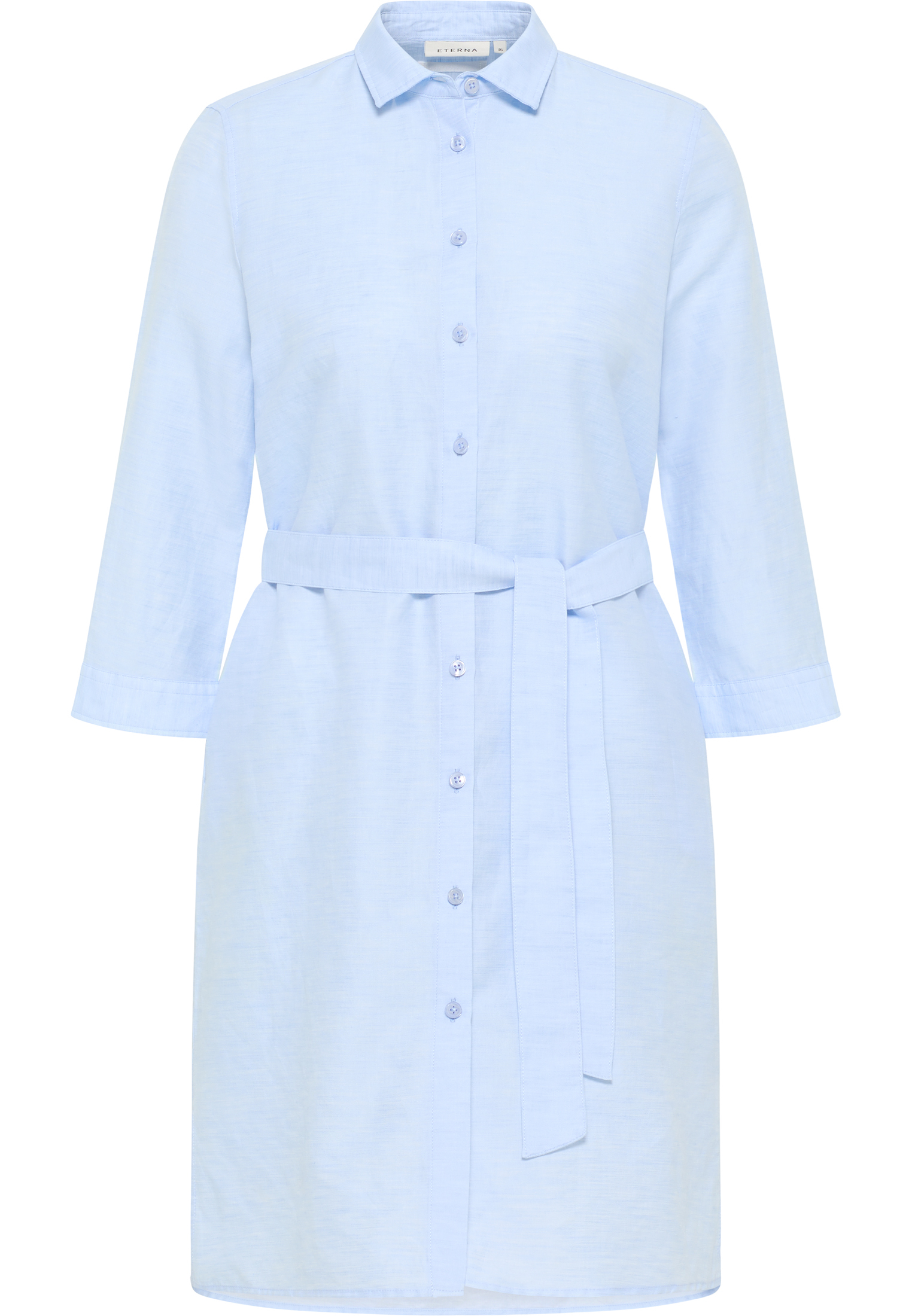 Linen Shirt Bluse in 3/4-Arm hellblau | 2DR00264-01-11-46-3/4 46 | unifarben | hellblau 
