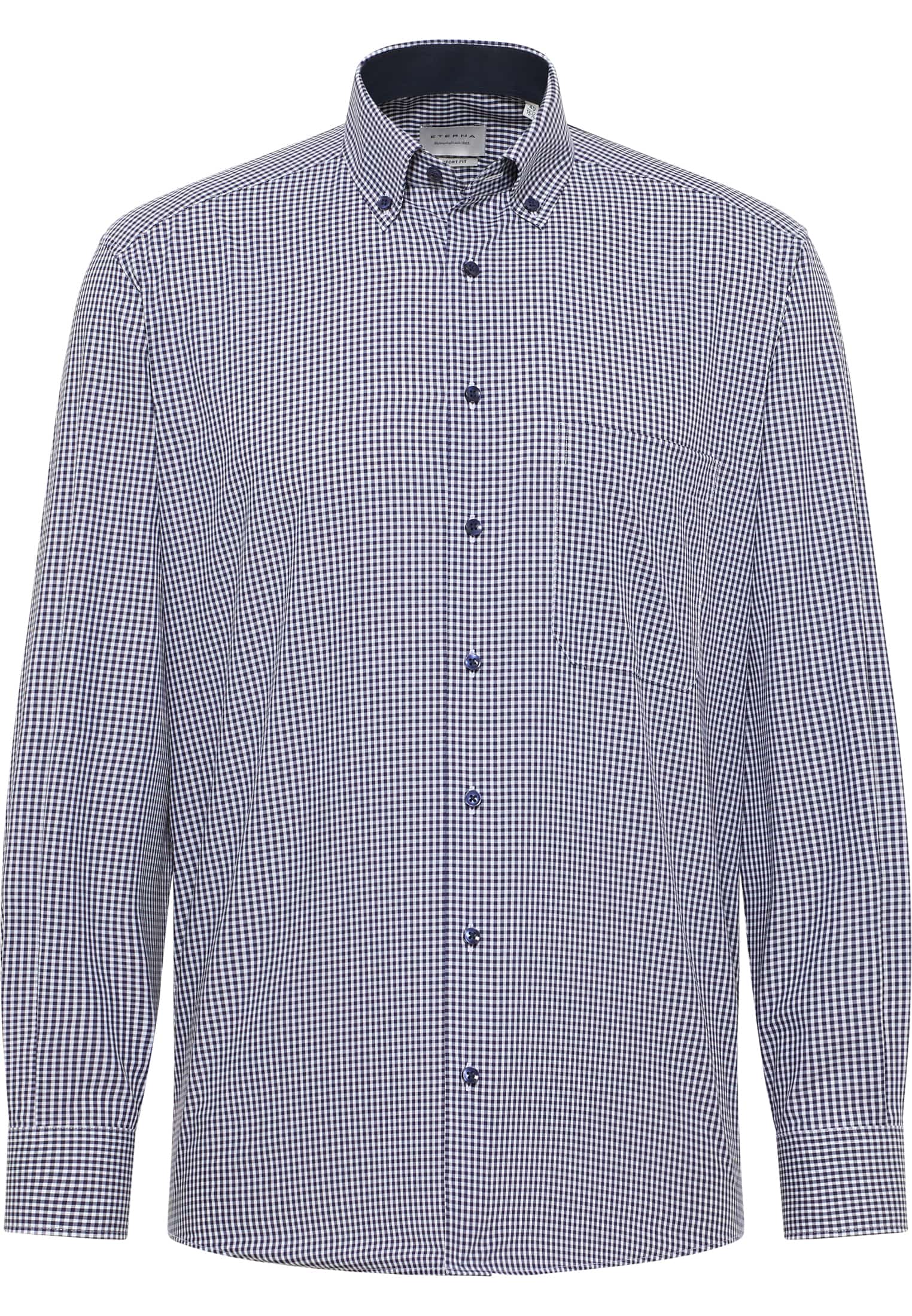 COMFORT FIT Shirt in navy checkered