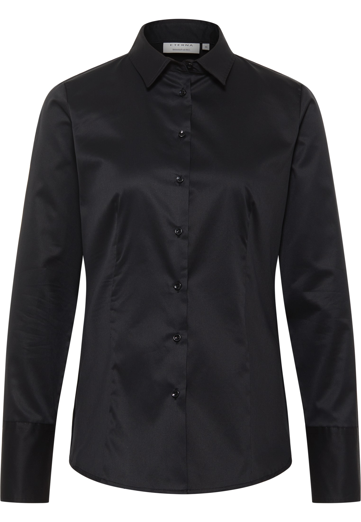 | 38 | Cover Blouse 2BL00075-03-91-38-1/1 in | black black Shirt | long plain sleeve