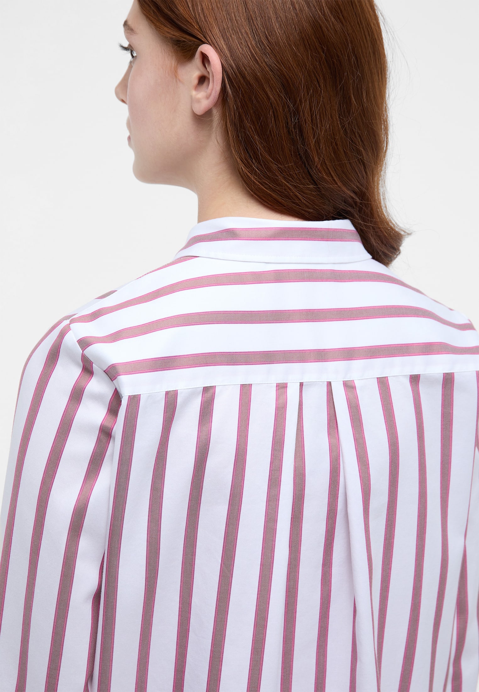 2BL04213-15-21-46-1/1 gestreift | Luxury Bluse pink Soft Langarm | in Shirt | | 46 pink