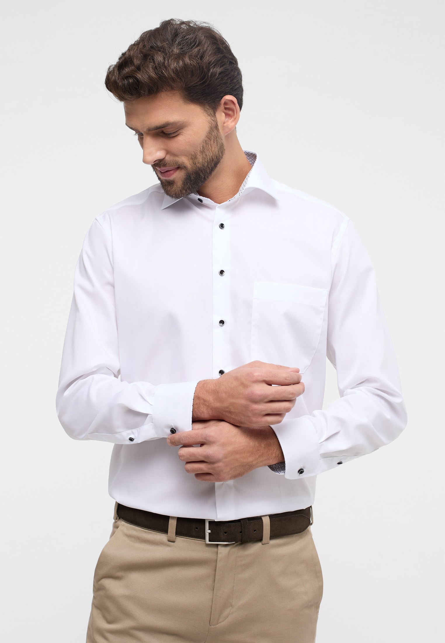 | Shirt verkürzter | in weiß (59 44 COMFORT FIT weiß unifarben 1SH12862-00-01-44-59 Original cm) | | Arm