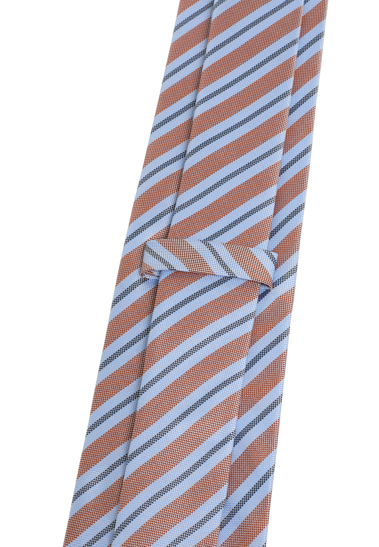 gemustert Krawatte in 142 | hellblau/orange | 1AC02006-81-33-142 hellblau/orange |